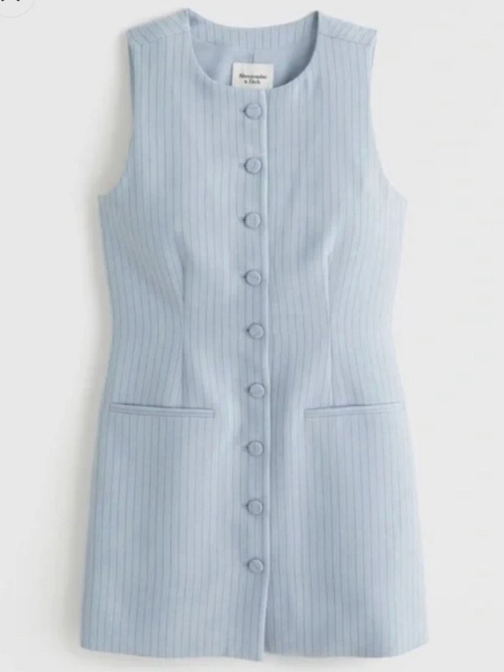 NWT Abercrombie & Fitch | Mara High-Neck Vest Mini Dress Blue | Size Large